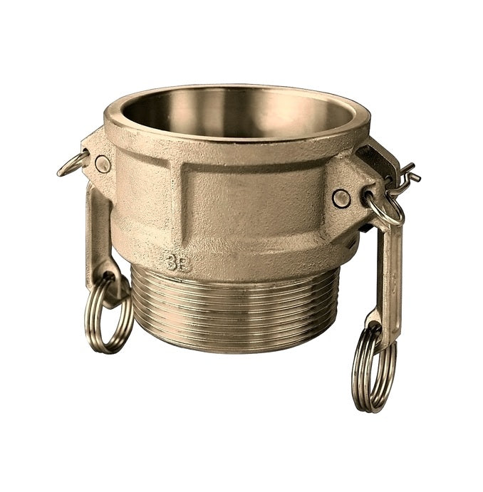 BR-B075 by Kuriyama | BR-B Series | Part B | Cam & Groove Adapter | 3/4" Adapter x 3/4" Male NPT | Brass