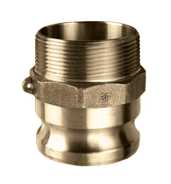 BR-F250 by Kuriyama | BR-F Series | Part F | Cam & Groove Adapter | 2-1/2" Adapter x 2-1/2" Male NPT | Brass