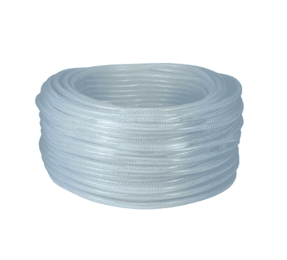BR0306 Dixon Valve Clear PVC Braided Tubing - Domestic - 3/16" ID, 3/8" OD - 300ft Length