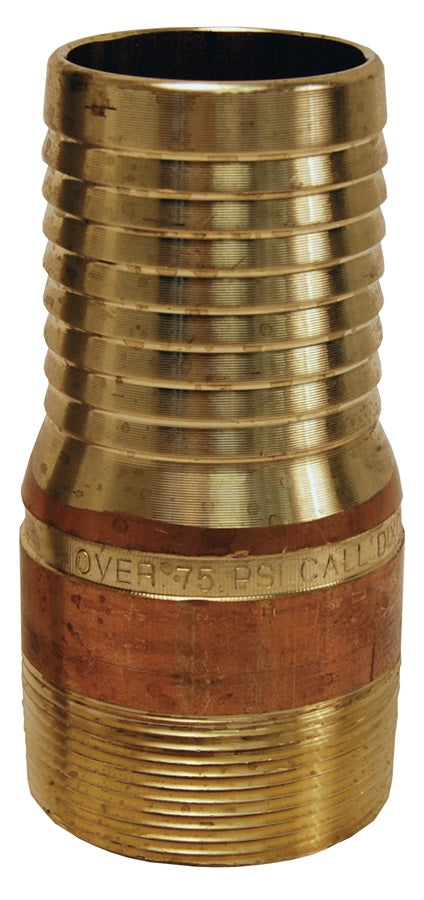 BST5 by Dixon Valve | King Combination Nipple | with Knurled Wrench Grip | 3/4" Male NPT x 3/4" Hose ID | Brass