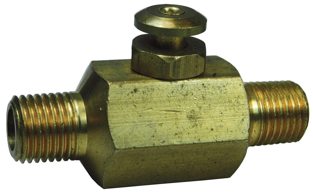 BV2M by Dixon Valve | Button Valve | 1/4" Male NPT x 1/4" Male NPT | Brass