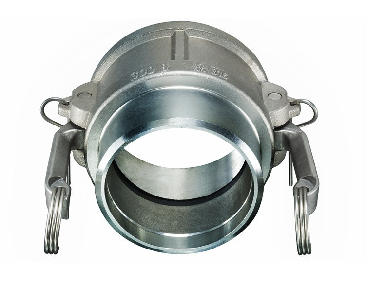 BW-SSB200 by Kuriyama | BW-SSB Series | Part B | Cam & Groove Adapter | 2" Coupler x 2" Butt Weld End | 316 Stainless Steel