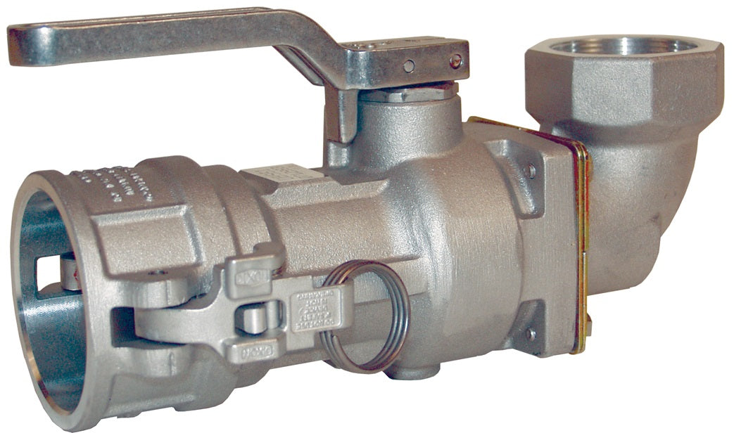 DBS62-200 Bayloc® by Dixon Valve | Dry Disconnect | 90° Elbow | 2" Swivel Female NPT x 2-1/2" Coupler | FKM Seal | Aluminum