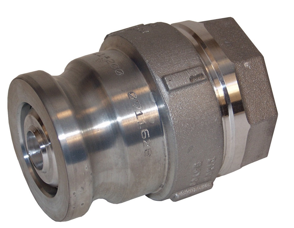 DBA63-200 Bayloc® by Dixon Valve | Dry Disconnect | 2" Female NPT x 2-1/2" Adapter | PTFE Encapsulated Silicone Seal | Aluminum