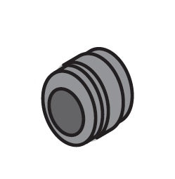 HM6045RIC by ZSi-Foster | Beta Clamp (Metric) | Heavy Series with Rubber Insert | For 45.5mm Assembly | Cushion Body Only | Grommet