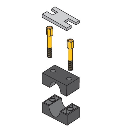 S3010H-B by ZSi-Foster | Beta Clamp Stacking Kit | Smoothie Standard Series | For 5/8" Hose | Polypropylene/Steel