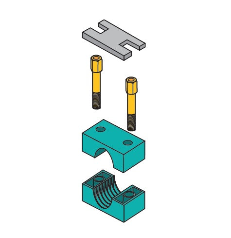 S2008B-SS by ZSi-Foster | Beta Clamp Stacking Kit | Standard Series | For 1/2" Tube | Polypropylene/304 Stainless Steel