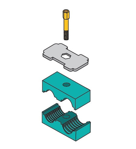 T4017B by ZSi-Foster | Beta Clamp Stacking Kit | Twin Series | For 3/4" x 3/4" Pipe | Polypropylene/Steel
