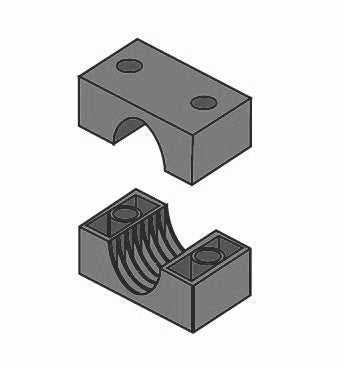 S1004C-AL by ZSi-Foster | Beta Clamp | Standard Series | For 1/4" Tube | Cushion Body ONLY | Aluminum