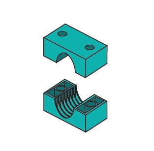 S6028C by ZSi-Foster | Beta Clamp | Standard Series | For 1-3/4" Tube | Cushion Body ONLY | Polypropylene