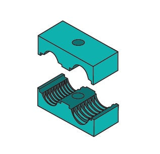 T2011C by ZSi-Foster | Beta Clamp | Twin Series | For 3/8" x 3/8" Pipe | Cushion Body ONLY | Polypropylene