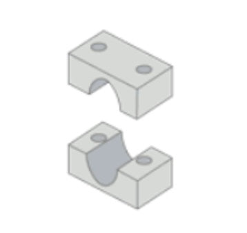 H6034C-AL by ZSi-Foster | Beta Clamp | Heavy Series | 2-1/4" Tube | Cushion ONLY | Aluminum