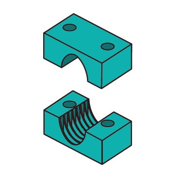 H9089C by ZSi-Foster | Beta Clamp | Heavy Series | For 5" Tube | Cushion ONLY | Polypropylene