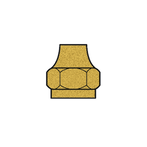 B-31110-03 Breco by Foster | 3/16" SAE 45° Flare Nut | Brass