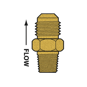 B-343-04-02 Breco by Foster | Check Valve | 1/4" Male SAE 45° Flare x 1/8" Male NPTF Thread | Straight | Brass