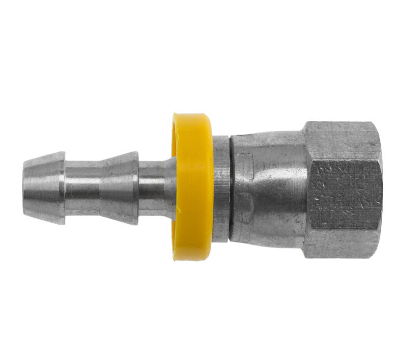 2111-12-12-B by Brennan Inc. | -12 Push Lock x -12 Female JIC Swivel | Straight | Brass