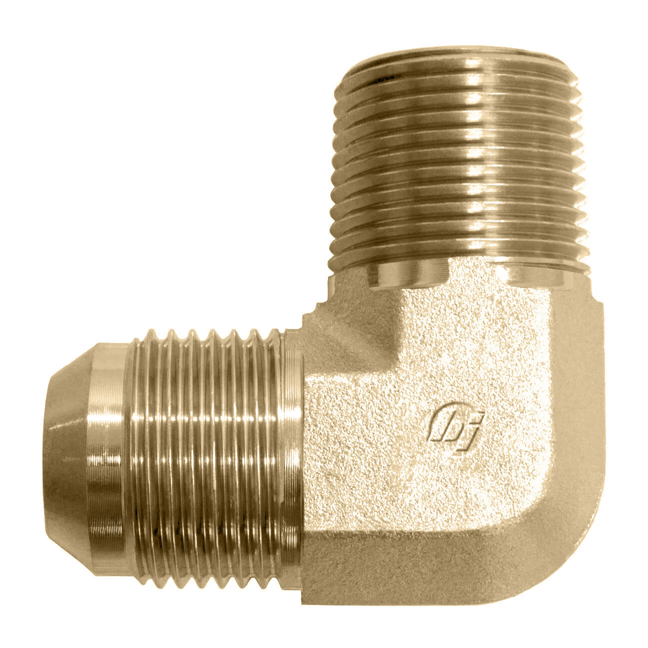 2501-10-06-B by Brennan Inc | -10 Male JIC x -06 Male Pipe | 90° Elbow | Brass