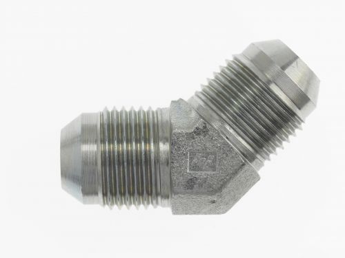 2504-03-03-FG by Brennan Inc. | -03 Male JIC x -03 Male JIC | 45° Elbow | Forged Steel