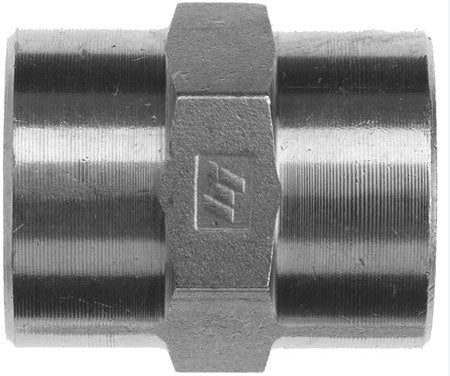 5000-16-16-SS by Brennan Inc. | -16 Female Pipe x -16 Female Pipe | Straight | Stainless Steel