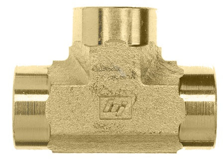 5605-12-12-12-B by Brennan Inc. | -12 Female Pipe x -12 Female Pipe x -12 Female Pipe | Tee | Brass