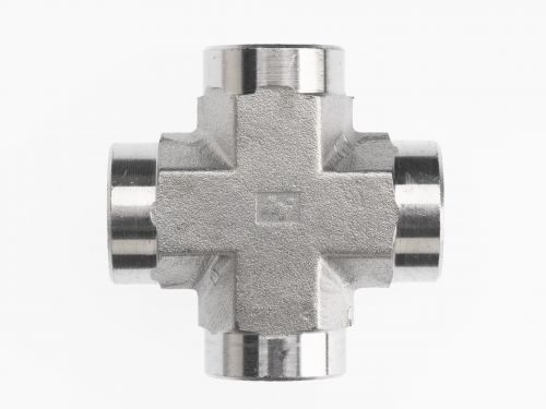 5652-12-12-12-12-FG by Brennan Inc. | -12 Female Pipe x -12 Female Pipe x -12 Female Pipe x -12 Female Pipe | Cross | Forged Steel