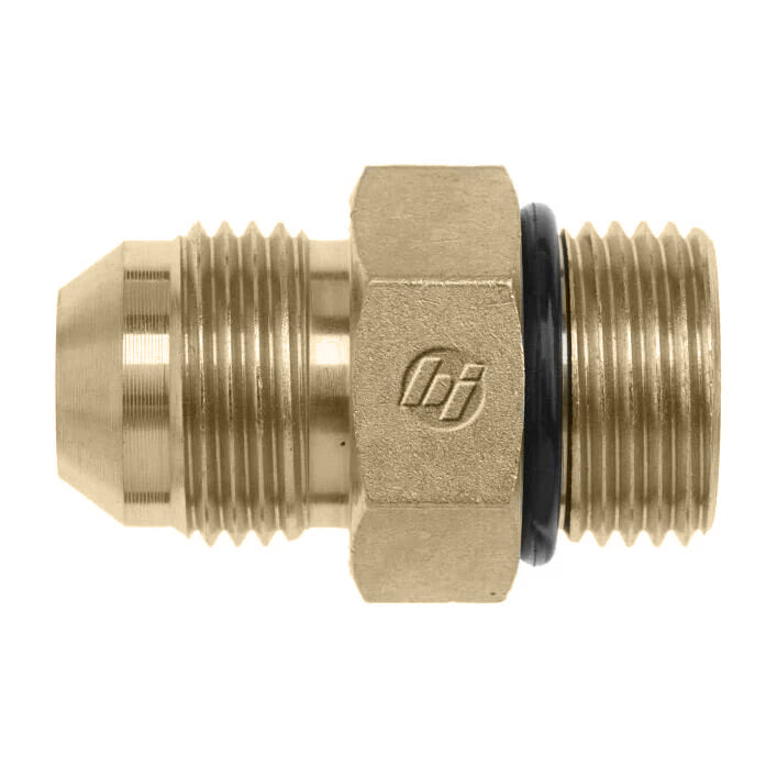 6400-12-12-O-B by Brennan Inc. | -12 Male JIC x -12 Male O-Ring Boss | Straight | Brass