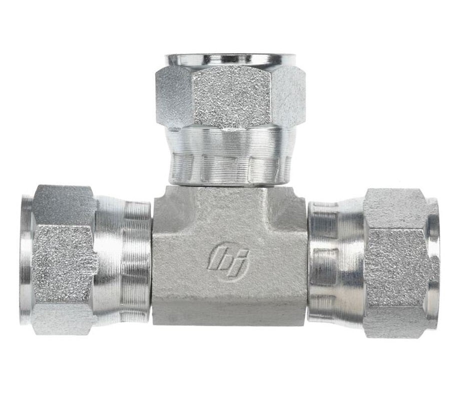 6606-16-16-16-SS by Brennan Inc. | -16 Female JIC Swivel x -16 Female JIC Swivel x -16 Female JIC Swivel | Tee | Stainless Steel