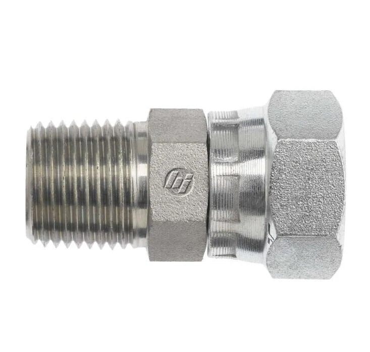 7034-12-12 by Brennan Inc. | -12 Male Pipe x -12 Female BSPP Swivel | Straight | Steel