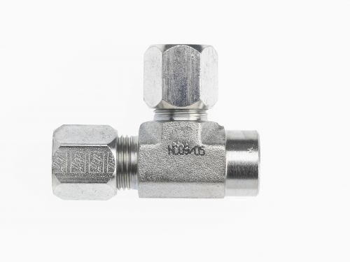 C2606-08-06-08-SS by Brennan Inc. | -08 Bite Type x -06 Female Pipe x -08 Bite Type | Tee | Stainless Steel