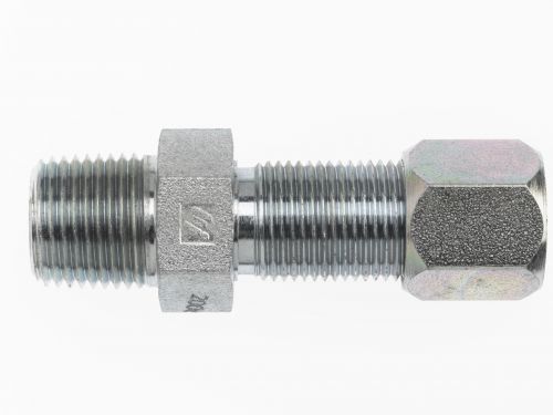 C2706-12-12 by Brennan Inc. | -12 Male Pipe x -12 Bite Type Bulkhead | Straight | Steel