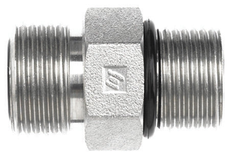 FS6400-08-04-O by Brennan Inc. | -08 Male Face Seal x -04 Male Adjustable O-Ring Boss | Straight | Steel