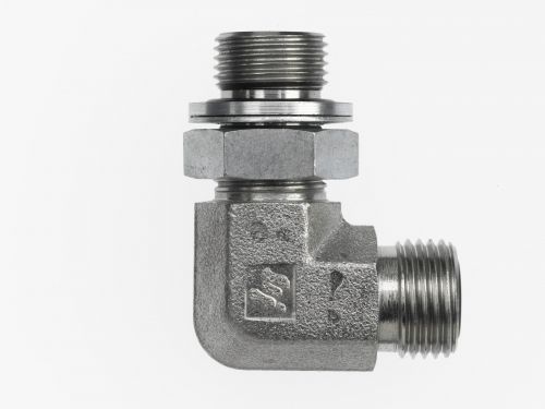 FS7202-12-08-NWO-FG by Brennan Inc. | -12 Male Face Seal x -08 Male BSPP | 90° Elbow | Forged Steel