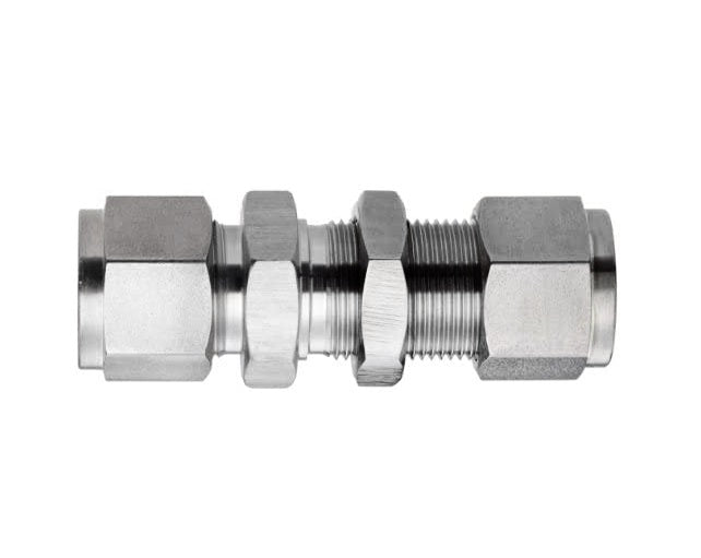 N2700-LN-16-16-SS by Brennan Inc. | -16 Instrumentation Fitting x -16 Instrumentation Fitting Bulkhead Union | Straight | Stainless Steel