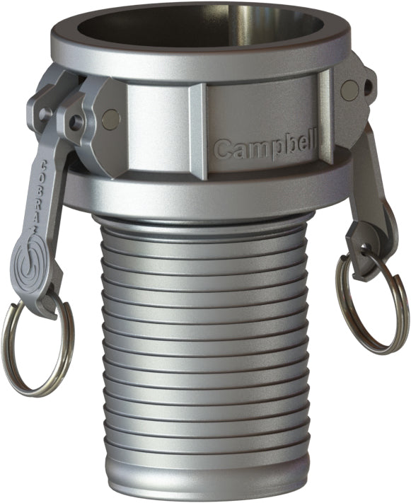 C-DI-400 by Campbell Fittings | Standard Cobra Cam & Groove Coupling | Type C | 4" Coupler x 4" Hose Shank | Ductile Iron
