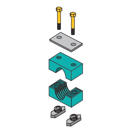 SM3025R by ZSi-Foster | C-Rail Mount Beta Clamp (Metric) | Standard Series | For 25mm Assembly | Polypropylene/Steel