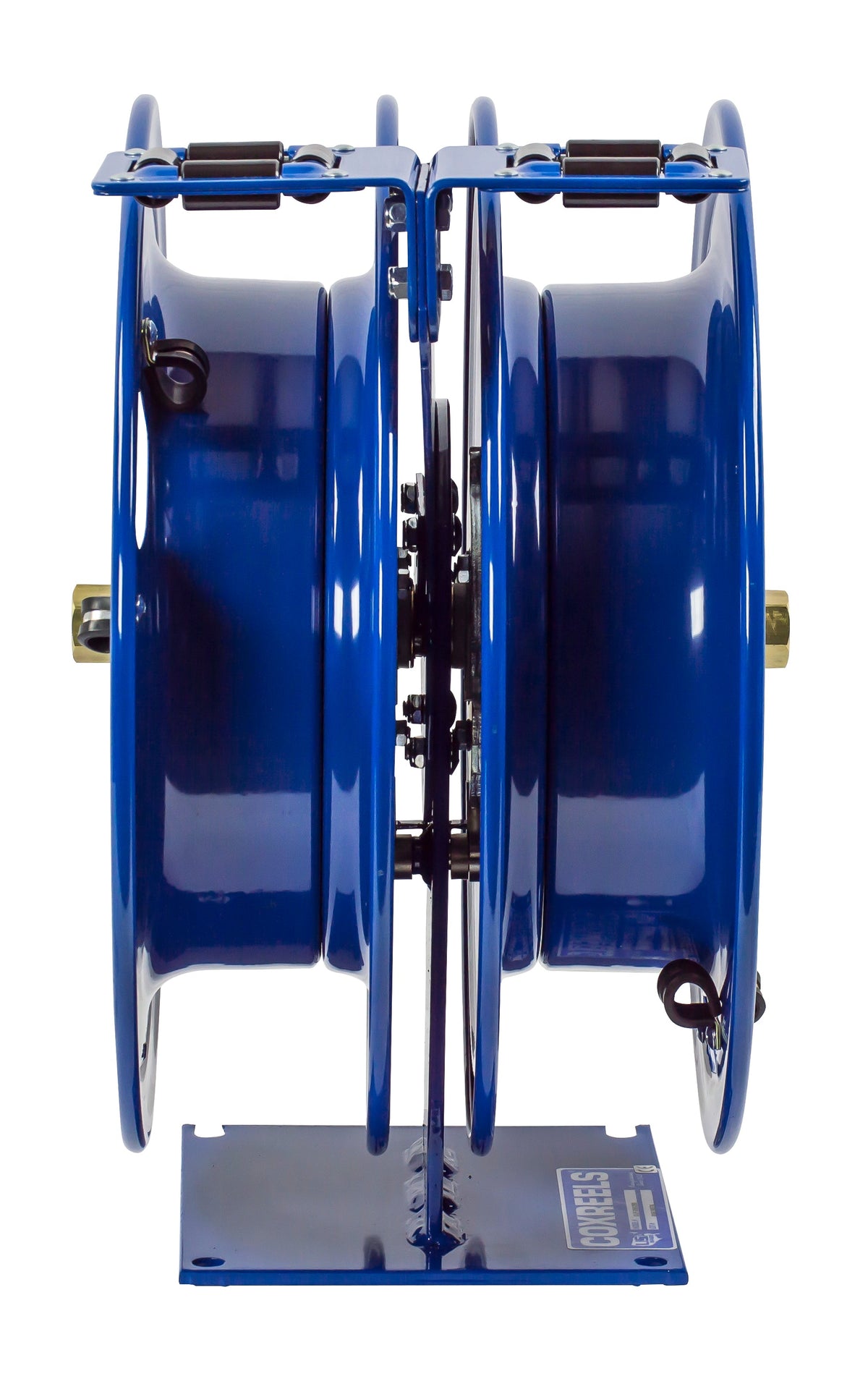 C-MPL-335-335 by Coxreels | C Series | 3,000 PSI Dual Hose Spring Driven Hose Reel for Air, Water & Oil | 3/8" Hose ID, 3/8" FNPT Inlet | Steel | 35ft Capacity, Hose Not Included