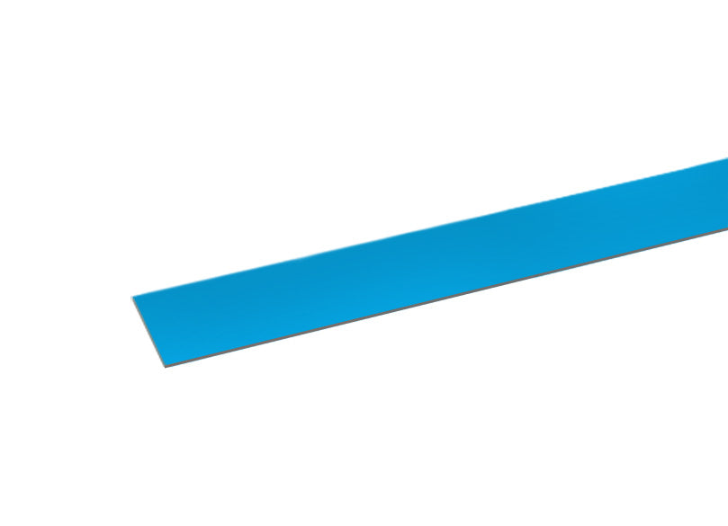 C144C9-P550 by Band-It | Roll Band with COLOR-IT® | 1/2" Width | 0.025" Thickness | 201/301 Stainless Steel | Polyester Coated | Light Blue | Clear Tote | 100ft/Roll