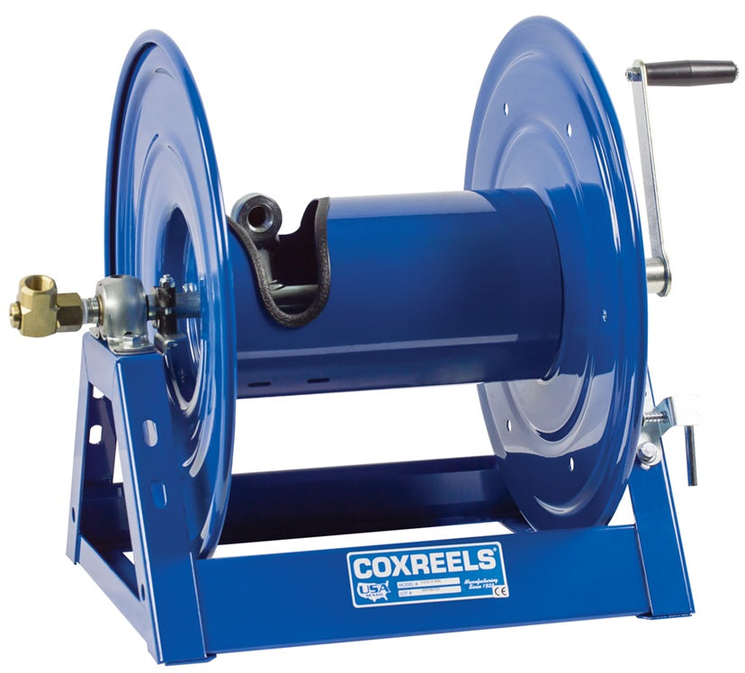C38250N by Dixon Valve | 100-Series | High-Pressure Hand Crank Hose Reel - without Hose | 250ft of 3/8" Hose Capacity | Steel