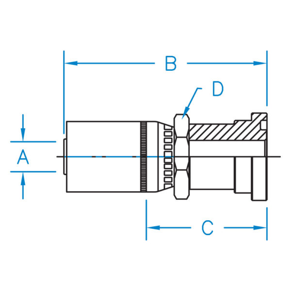 C61-16-20 by Kurt Hydraulics | Jump Size | Code 61 Flange for 1" Hose ID