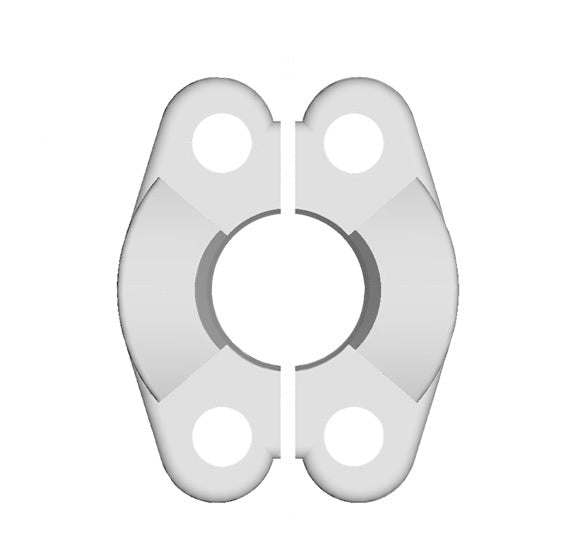 C62SF-12 Alfagomma by Kuriyama | C62SF Series | Two-Piece Hydraulic Hose Fitting | Split Flange Clamps (2 Halves) | SAE J518 | 6000 PSI | -12 Code 62 | Steel