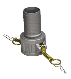 CGC-300CR-A1 by Midland | Crimplok Cam & Groove Coupling | Part C | 3" Female Coupler x 3" Hose Barb | Straight | Aluminum