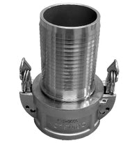 CGCSL-200CR-SS1 by Midland | Crimplok Self Lock Cam & Groove | Type C | 2" Female Coupler x 2" Hose Shank | 316 Stainless Steel