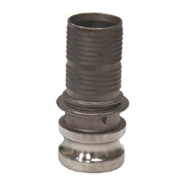 CGE-400CR-SS1 by Midland | Crimplok Cam & Groove Coupling | Part E | 4" Male Adapter x 4" Hose Barb | Straight | 316 Stainless Steel