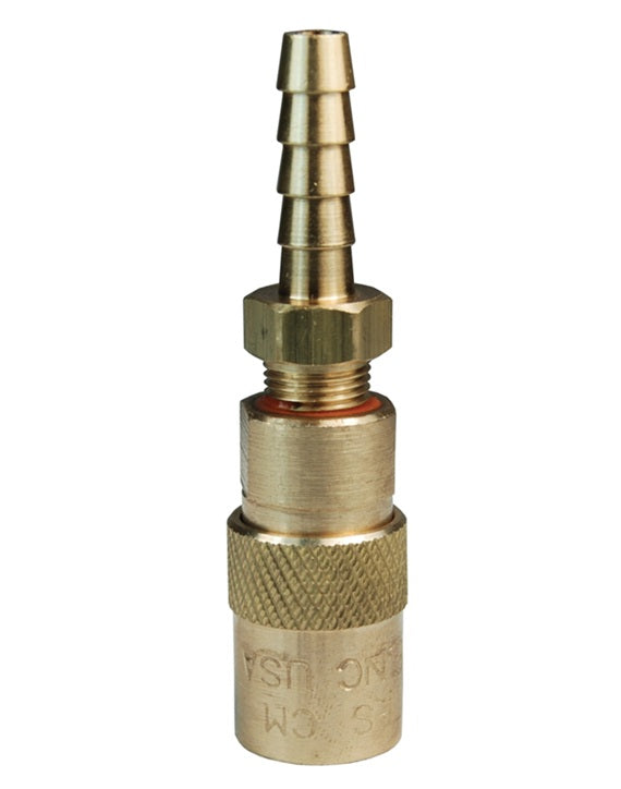 4CMS6-B-E by Dixon Valve | Hydraulic Quick Disconnect Coupling | CM-Series | Hose Barb | 3/4" Hose ID x 1/2" Industrial Mold Interchange | Socket | Unvalved | Silicone Seal | Brass