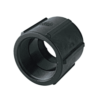 CPLG038 by Banjo | Pipe Fitting for Pipe Couplings | 3/8" Female NPT x 3/8" Female NPT | 300 PSI | Polypropylene | Pack of 10