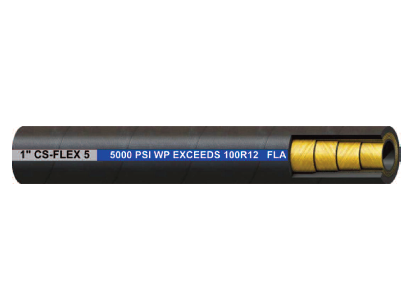1" CS-FLEX 5 by Couplamatic | Four Spiral High Pressure Import Hydraulic Hose | SAE 100R12 | 1" ID | 50ft Bulk Length