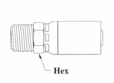 CS01-20X20 by Couplamatic | VARI-CRIMP Coupling | 1-1/4" Hose ID x 1 1/4-11-1/2 Thread NPTF Male Solid | Straight | Trivalent Zinc Plating | Replaces: 2000V