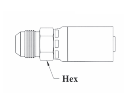 CS06-6X6 by Couplamatic | VARI-CRIMP Coupling | 3/8" Hose ID x 5/8x18 Thread SAE 45° Male Solid | Straight | Trivalent Zinc Plating | Replaces: 624V