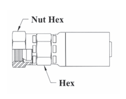 CS10-20X20 by Couplamatic | VARI-CRIMP Coupling | 1-1/4" Hose ID x G-1-1/4-11 Thread Female Swivel | 1-1/4" BSPP | Straight | Trivalent Zinc Plating | Replaces: 2081V