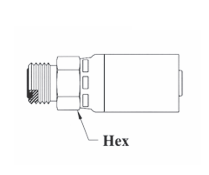 CS29-10X10 by Couplamatic | VARI-CRIMP Coupling | 5/8" Hose ID x 1x14 Thread O-Ring Face Seal | ORF Male Solid | Straight | Trivalent Zinc Plating | Replaces: 10E70V